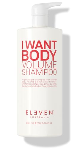 ELEVEN AUSTRALIA I Want Body Volume Shampoo for Women & Men - Volumizing & Thickening Shampoo for Fine Thin Hair Adds Fullness & Thickness Sulfate-Free Formula for Lightweight Hair - 32.5 fl oz