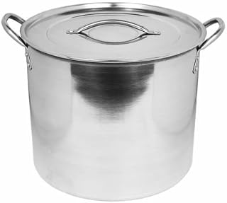11 Litre Deep Mirror Polished Stainless Steel Casserole Dish Pot Stockpot & Lid by Get Goods