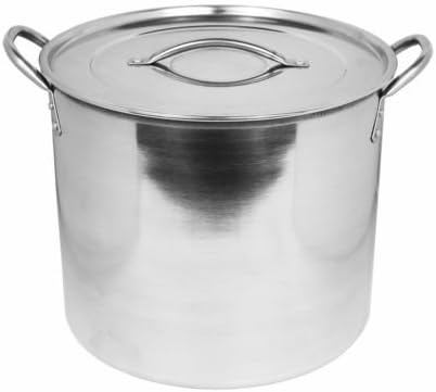 11 Litre Deep Mirror Polished Stainless Steel Casserole Dish Pot Stockpot & Lid by Get Goods