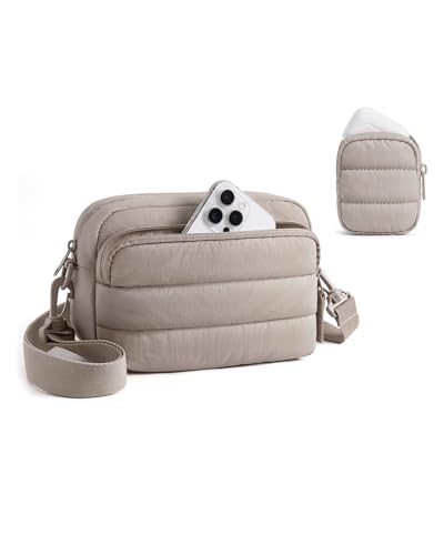 Image of BAGSMART Crossbody Bags for Women, Mini Travel Purses Puffy Hobo Handbag