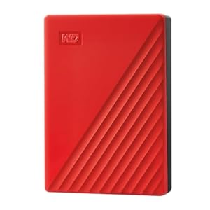 WD 6TB My Passport, Portable External Hard Drive, Red, Backup Software with Defense Against ransomware, and Password Protection, USB 3.1/USB 3.0 Compatible – WDBR9S0060BRD-WESN