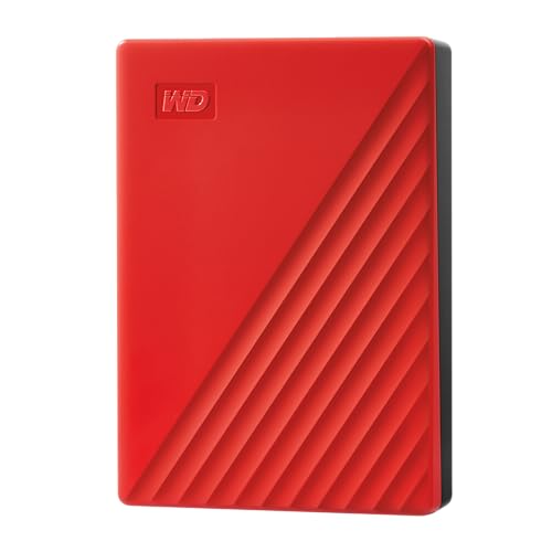 WD 6TB My Passport, Portable External Hard Drive, Red, Backup Software with Defense Against ransomware, and Password Protection, USB 3.1/USB 3.0 Compatible – WDBR9S0060BRD-WESN