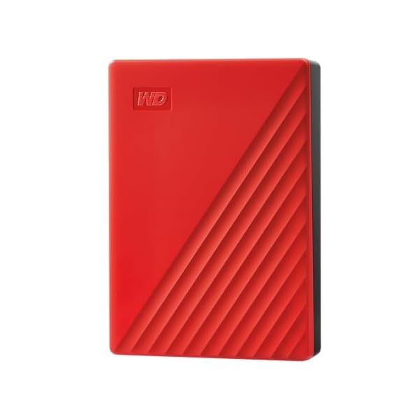 WD 6TB My Passport, Portable External Hard Drive, Red, Backup Software with Defense Against ransomware, and Password Protection, USB 3.1/USB 3.0 Compatible – WDBR9S0060BRD-WESN