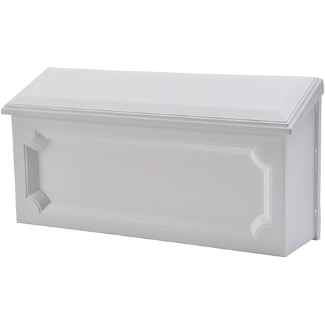 Architectural Mailboxes Small Wall-Mounted Mailbox: Windsor Plastic WMH00WAM, White