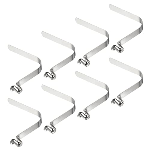 PATIKIL 10x8mm Kayak Remo Broches, 8 Paquetes Palo Pulsador Botón Resorte Clips Acero Hueco Botón Bloqueo Tubo Único Pasadores para Camping Toldo Carpa Poste
