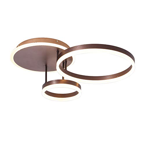 3 plafonniers à chasse d'eau ronds LED moderne plafonnier avec télécommande salon