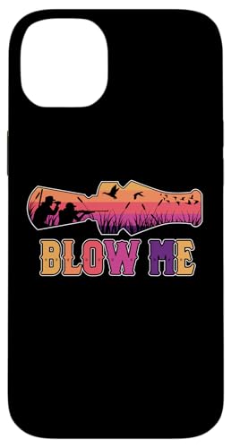 Carcasa para iPhone 14 Plus Llamada de pato de caza Blow Me Funny Waterfowl Bird Hunter