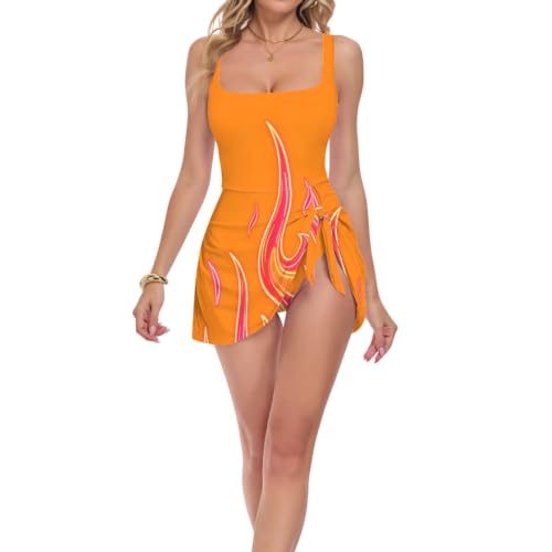 Maillot de bain amincissant une pièce pour femme vacances maillot orange
