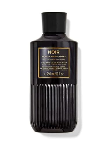 Bath and Body Works Noir For Men 3-in-1 Hair Face & Body Wash 10 oz - Full Size (Noir)
