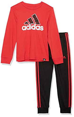 Ensemble Adidas t-shirt manches longues pantalon de jogging rouge pour bébé garçon 12 mois