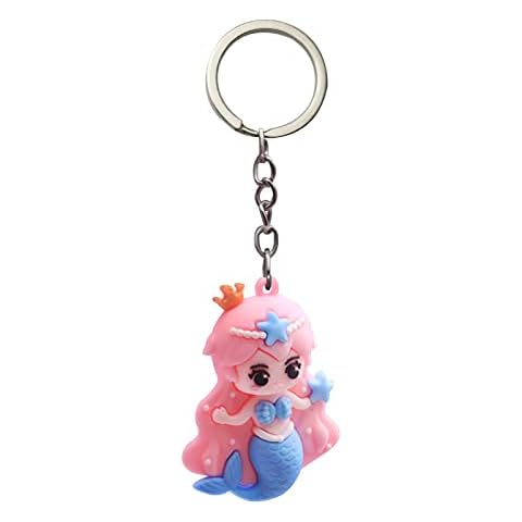 TODREMOU Girls Keyrings, Mermaid Keyring, Kids Keychain for School Bags, Keyrings for Women, Best Friend Keyring Cover