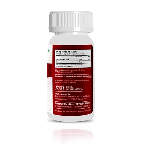 Image of Iron Complex 60 Veg Capsules | Gentle on Stomach and Easy to Absorb | Veg Iron Tablets for Women & Men