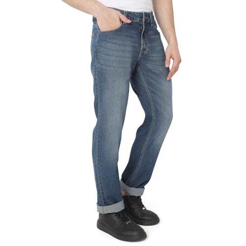 Image of Spykar Men's Ricardo Straight Fit Mid Rise Casual Jeans