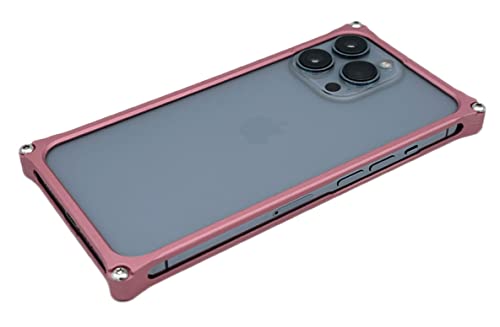ギルドデザイン(GILD design) ソリッドバンパー iPhone13/13pro 用 ケース ジュラルミン削り出し 耐衝撃 軽量 アルミサイドバンパー フレーム 携帯ケース日本製 ワイヤレス充電対応 アイフォン13Pro スマホケース13Pro 人気6.1㎝ (３点セット（マットピンク）)