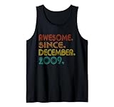 awesome since december 2009 vintage 2009 men women birthday canotta