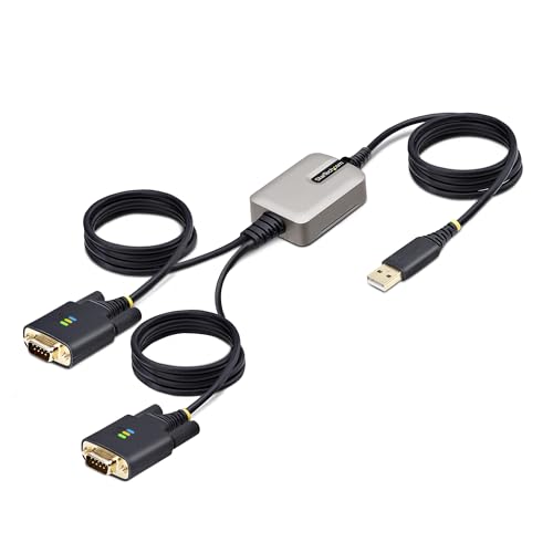 SPECIFICHE: 2 Porte DB9 RS232. Lunghezza: 2m tra hub e periferiche (totale 4m) - Chipset FTDI FT232R - Velocità di trasmissione max: 921,6Kbps - FIFO da 4KB - Modalità di parità Pari/Dispari/Mark/Spazio/Nessuno - 7 o 8 Bit di dati - 1 o 2 Bit di stop