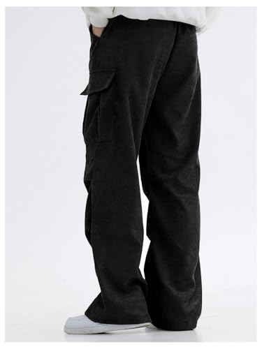 Verdusa Boy's Casual Baggy Cargo Pants Elastic Waist Workout Sweatpants Joggers 5