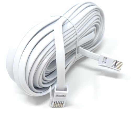 Cable plano telefónico 15m BT a BT cable de 6 hilos para extensiones fijas