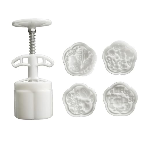 Tampon à biscuits à motif de fleurs 3D - Moules à dessert à pression manuelle - Outil de cuisson durable pour festival de mi-automne