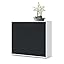 Vladon Credenza Benny, Mobile Con 2 Ante E 2 Cassetti, Bianco Opaco Bianco Lucido 79 X 74 X 36 Cm