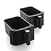GreenPan Switch Double Basket Air Fryer, Extra-Large 10L Capacity, PFAS-Free Drawer and Tray, One-Touch Presets, Black