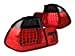 ANZO USA 321123 Chrome LED Tail Light Set-Red/Smoke Lens