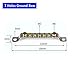 PXFOCOYD Grounding Terminal Block 5/10PCS Ground Terminal Block Zero Line Terminal Row 5 7 10 Holes Distribution Box Cable Lug Bridge Design Splice Copper Bar(Beige,5PCS)