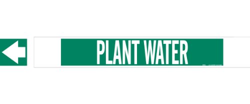 Marqueur de tuyau Brady 5739-Hphv eau des plantes haute visibilité