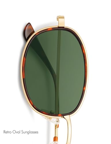 Retro Oval Sunglasses for Women Men Trendy Large Round Y2k Sunnies AP3681
