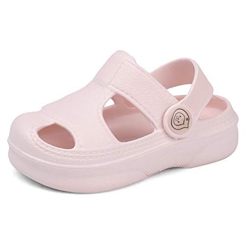 Kids Clogs Boys and Girls Slippers Soft Sandals Summer Lightweight Shockproof Non-Slip Water Shoes Garden Shoes for Beach Pool Shower Mules U721SLXKDDX-Pink-180