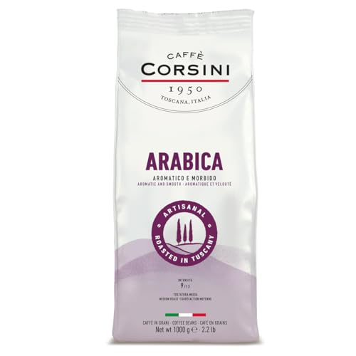 Caffè Corsini - Café en Grano 1 kg Arábica 100%, Tostado Medio, Selección Selecta, Café...