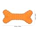 Pssopp Dog Bones Toy, Latex Squeaky Dog Toy,Pet Puppy Cat Squeaky Chewing Play Toys Bone Shaped Toys for Puppy (Orange)