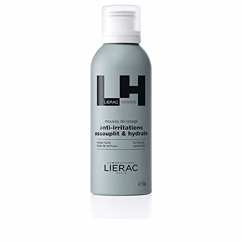 Lierac Homme Schiuma da Barba Anti-irritazioni, Idratante e Lenitiva, per Tutti i Tipi di Pelle, Formato da 150 ml
