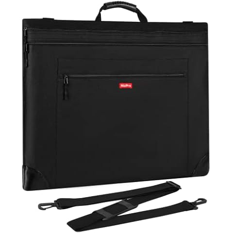 Nicpro 18x24 Art Portfolio Bag with Shoulder Strap Cover