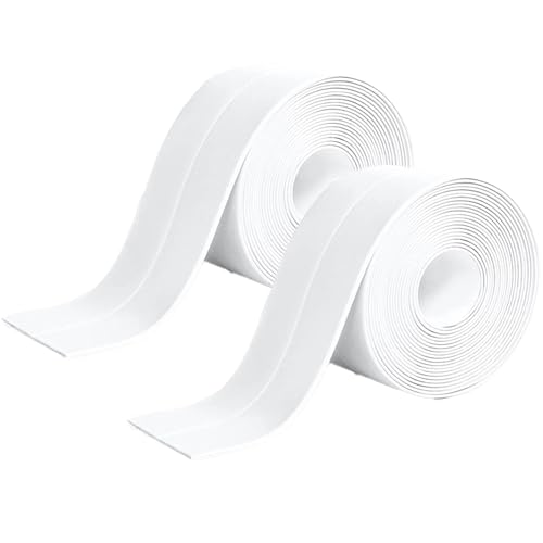 White Caulk Tape Waterproof Self Adhesive, Peel &amp; Stick Caulking Strip