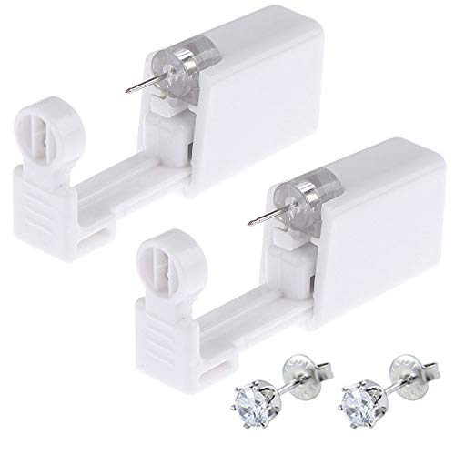 Beautylu Ear Piercing Gun - 2 Pack Ear Piercing Kit Disposable Self Ear Piercing Gun with Ear Stud Ear Piercing Gun Kit Tool for Ear Nose Studs Cartilage Tragus Helix Piercing Gun