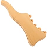INOOMP Guasha Massageholzstab aus Buchenholz Glatte Oberfläche Vielseitiges Körpermassagetool für Schultern Nacken Rücken und Beine Entspannend und Akupressurwirksam Langlebig und
