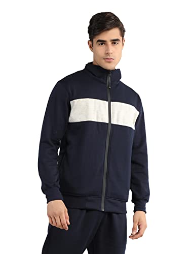 Image of CHKOKKO Fleece Men Winter Sports Running Zipper Collared Neck Stylish Jacket