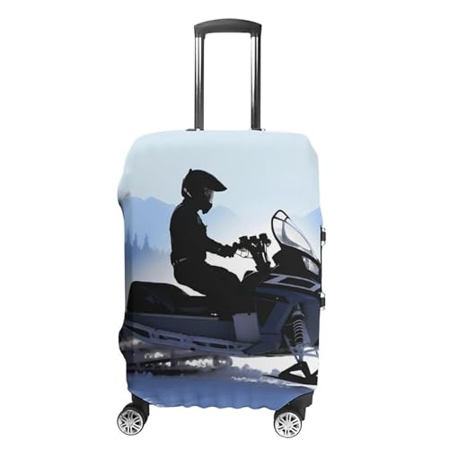 Snowmobile Luggage Cover, Washable Elastic Suitcase Cover Protector Fit 18-32 Inch Luggage