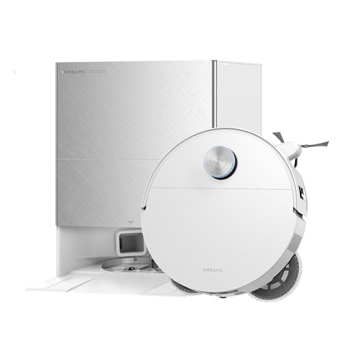 DREAME X50s Ultra, Robot Aspirador y Fregasuelos Ultrafino 7,95 cm, Elusión obst. 8,8 cm, Succión 35000 Pa, Vaciado/llenado Autom., Autolimpieza Mopa, 0 Enredos, Elusión +280 obstáculos, Blanco