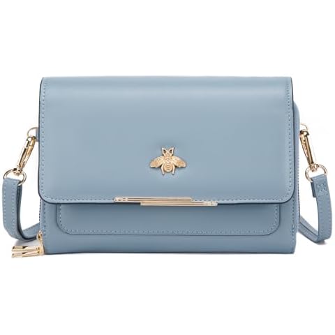 Lavogel Small Crossbody Bag for Women,Crossbody Cell Phone Purse with Credit Card Slots Shoulder Handbags Cellphone Bag (1-GreyBlue) Cover