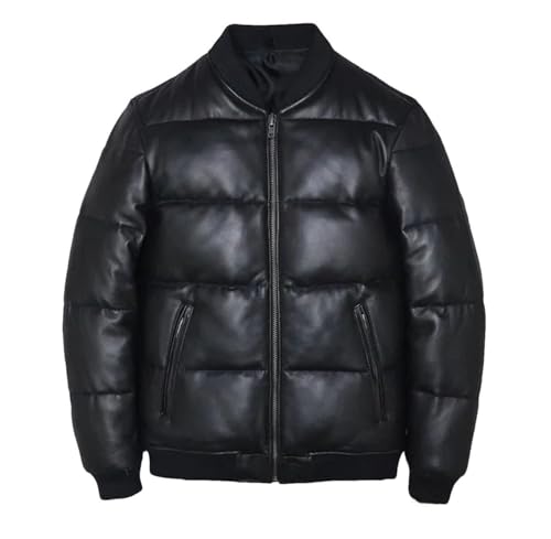 Veste en cuir d'hiver homme Kelsiop chaude et confortable contre le froid classique