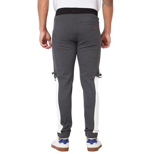 Image of Spykar Men Mid Rise Regular Fit Knit Track Pants