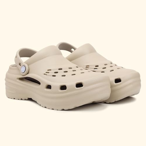 Image of YOHO High Heel Clogs for Women | Waterproof Monsoon Footwear & Rainy Sandals | Lightweight Cushioned Chappal