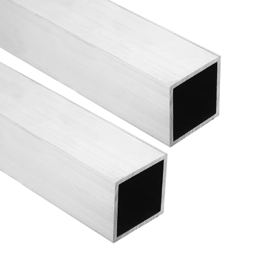 Image of sourcing map Aluminum Square Tubing,(35x35x2x407mm) 6063 Aluminum Square Tube Seamless Structural Metal Profile Hardware for Construction DIY Home Decor Furniture 2pcs
