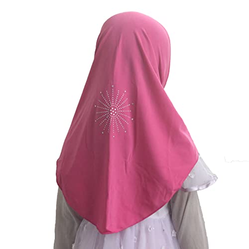 Girls Kids Muslim Hijab Islamic Scarf Shawls Simple Style about 45cm for 2 to 6 years old Girls3