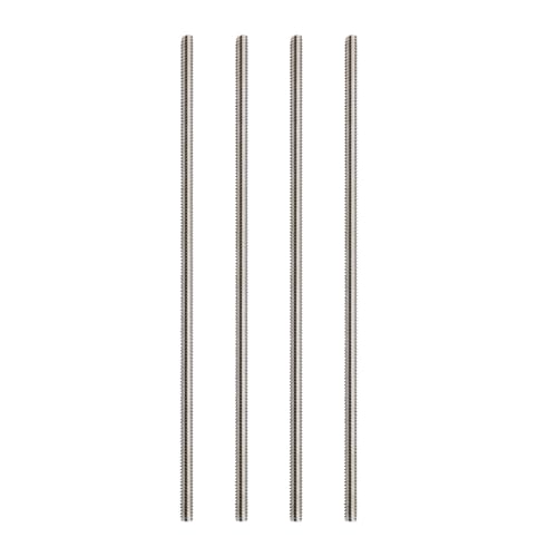 Zadery 304 Stainless Steel 3/8\"-16 Fully Threaded Rod, 4 Pieces 47\" Length Long Threaded Rods