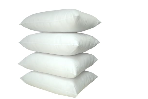 ARLINENS Pack of 4 Pillows Hotel Quality Plain Bounce Back Hollow Fibre Filling Pillow