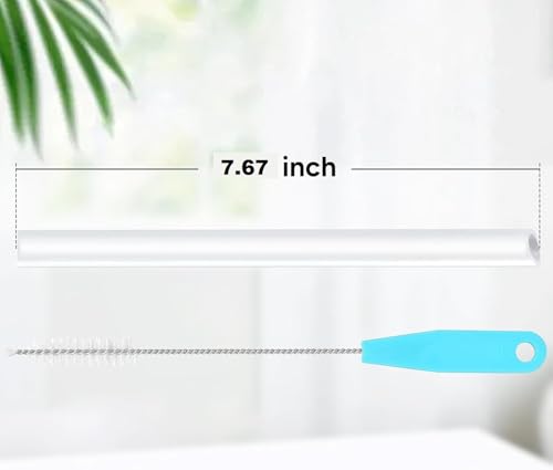 CampTek Replacement Straws Compatible with YETI Rambler 36oz Water Bottle-Accessories Set Include 5 BPA-FREE Straws,1 Straw Cleaning Brush