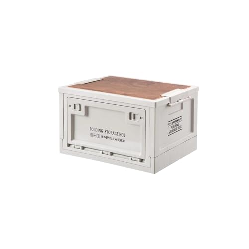 Caja de almacenamiento de 30 L, resistente al polvo, varias cajas de almacenamiento plegables con asa y ruedas, para el maletero, cajas de almacenamiento y organización para el coche al acampar (1)